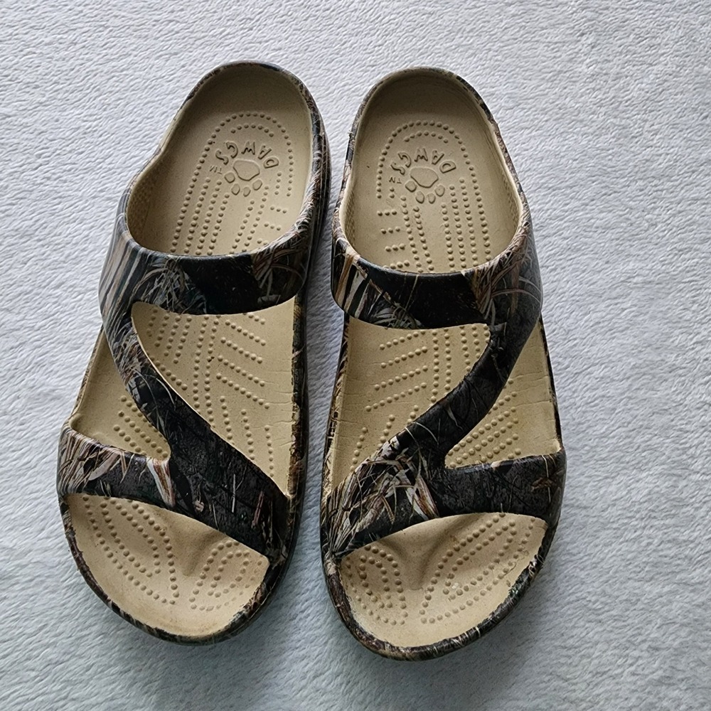 Dawgs Z Sandals Womens 6 Camo Z-Strap Comfort Slip On Travel Shoes Summer Flats